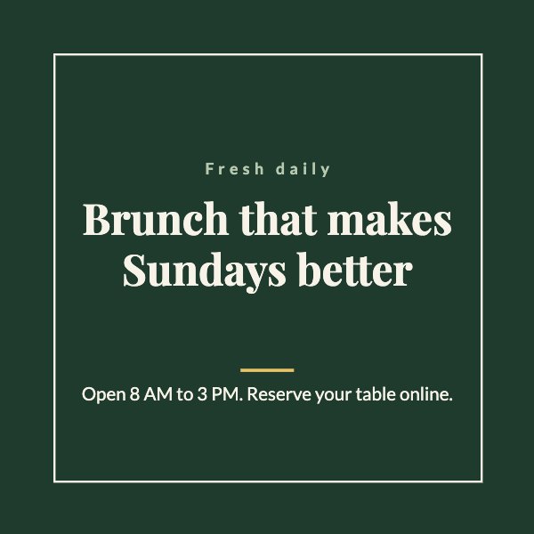 Brunch that makes Sundays better Animated Post