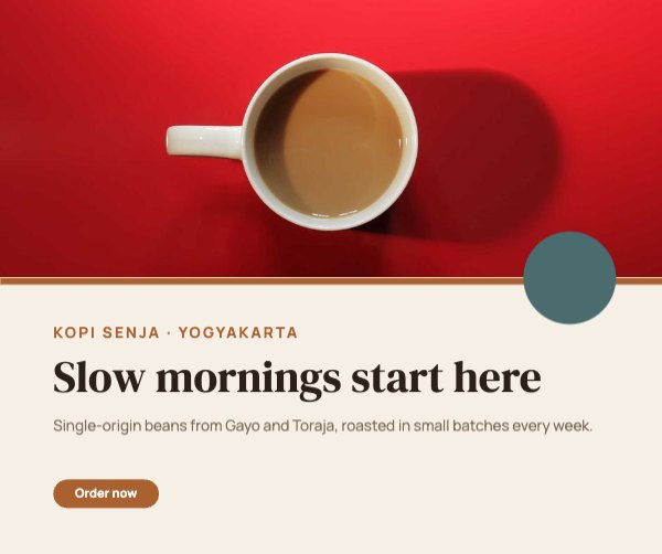 Slow mornings start here Facebook Post
