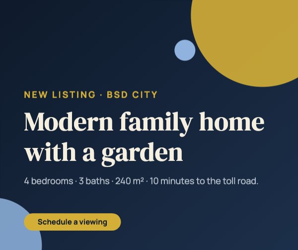 Modern family home with a garden Facebook Post
