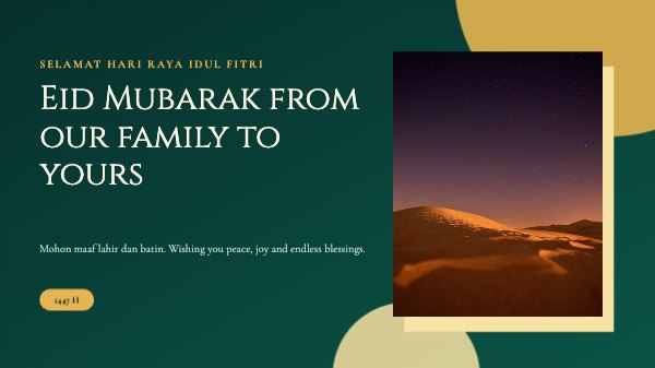 Eid Mubarak from our family to yours X Post