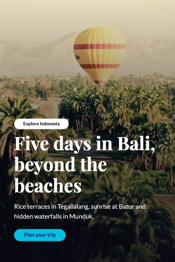 Five days in Bali, beyond the beaches Pinterest Pin