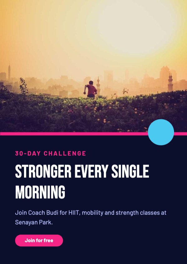 Stronger every single morning Flyer (A4)
