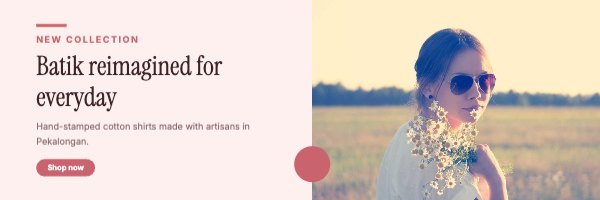 Batik reimagined for everyday Web Banner
