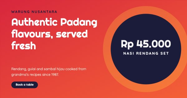 Authentic Padang flavours, served fresh Facebook Ad