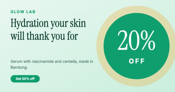 Hydration your skin will thank you for Facebook Ad