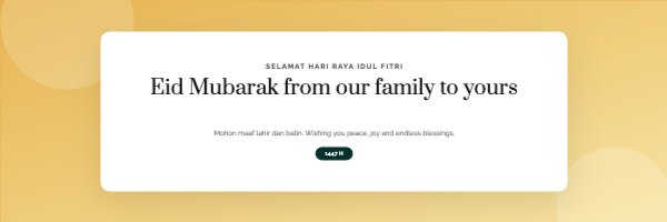 Eid Mubarak from our family to yours Email Header