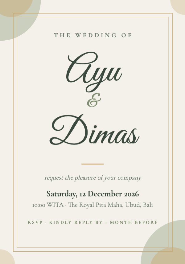 Ayu & Dimas Invitation