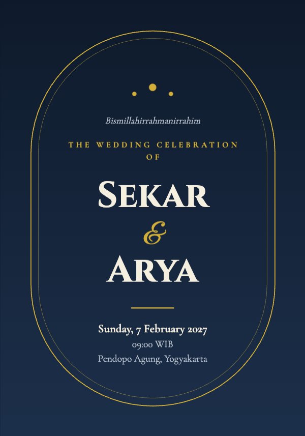 Sekar & Arya Wedding Invitation