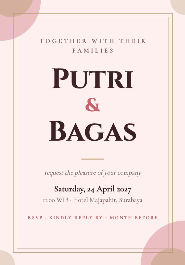 Putri & Bagas Invitation