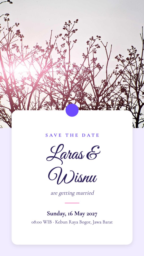 Laras & Wisnu Save the Date Instagram Story