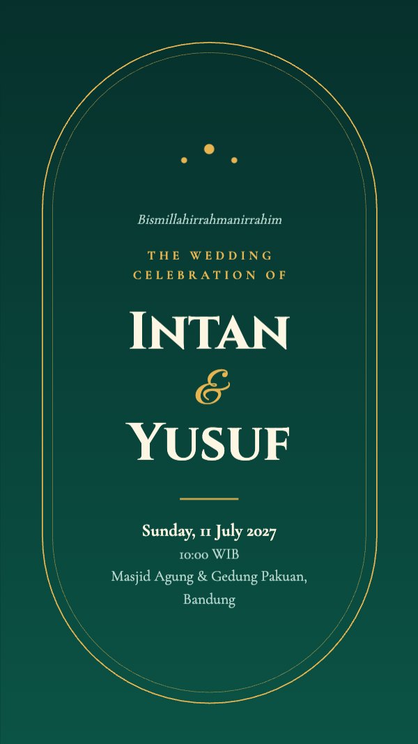 Intan & Yusuf Wedding Instagram Story