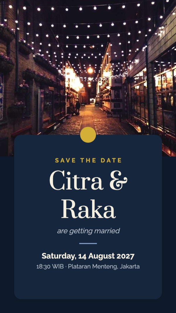 Citra & Raka Save the Date Instagram Story