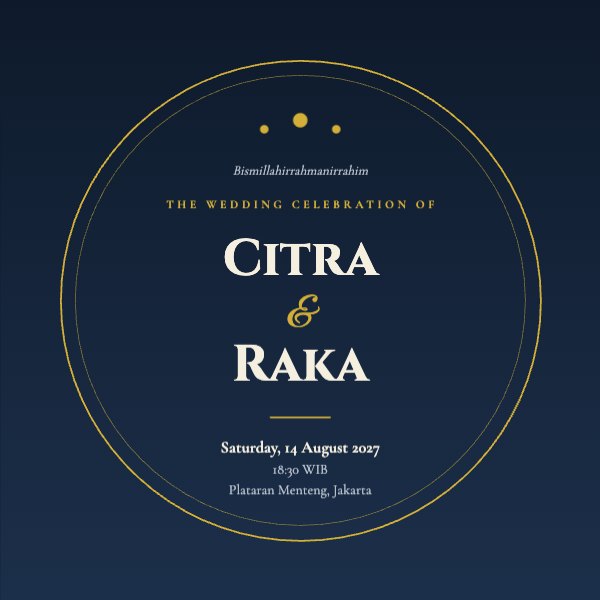 Citra & Raka Wedding Instagram Post