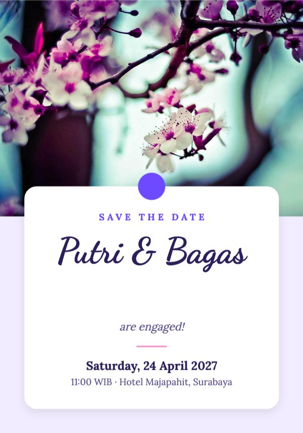 Putri & Bagas Engagement Invitation