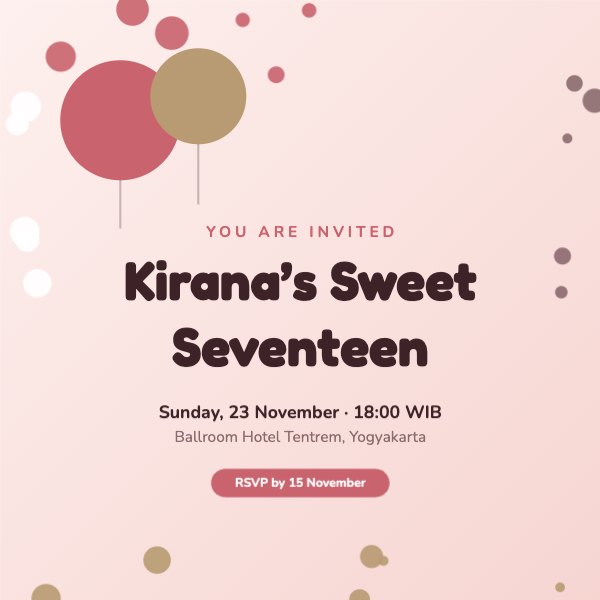 Kirana’s Sweet Seventeen Instagram Post