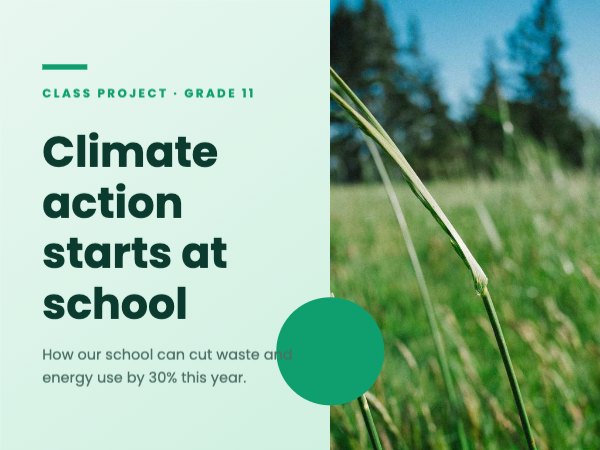 Climate action at school Presentation (4:3)