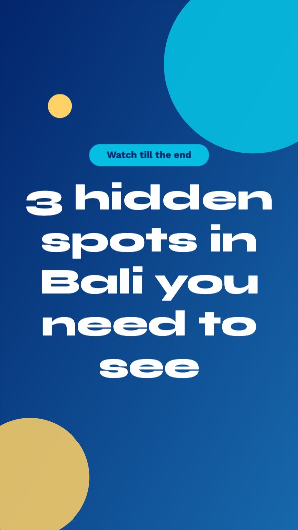 3 hidden spots in Bali you need to see TikTok Video