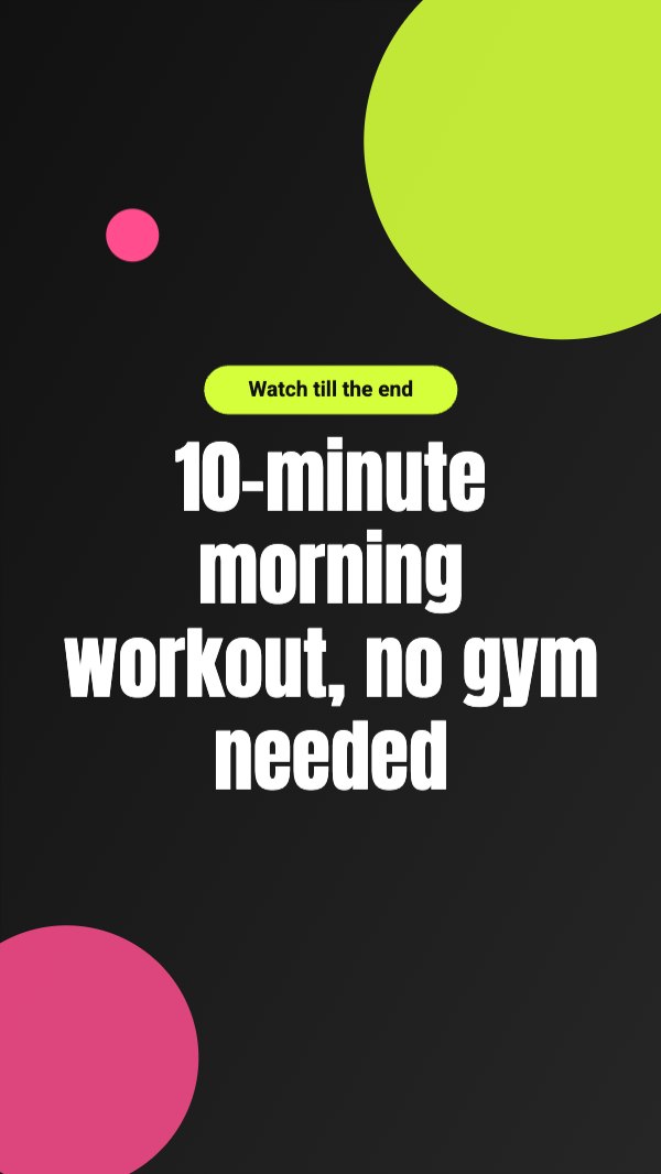10-minute morning workout, no gym needed TikTok Video