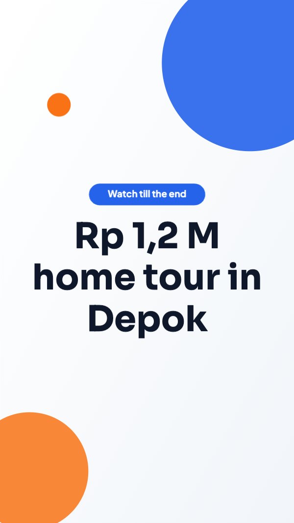 Rp 1,2 M home tour in Depok Instagram Reel