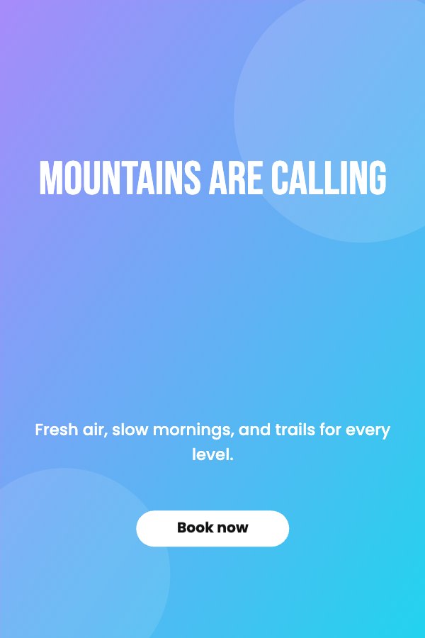 Mountains are calling Pinterest Pin