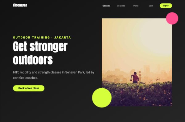 Get stronger outdoors Landing Page