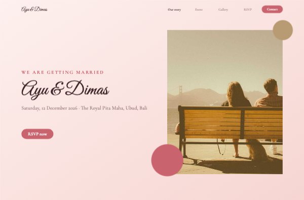 Ayu & Dimas Wedding Landing Page