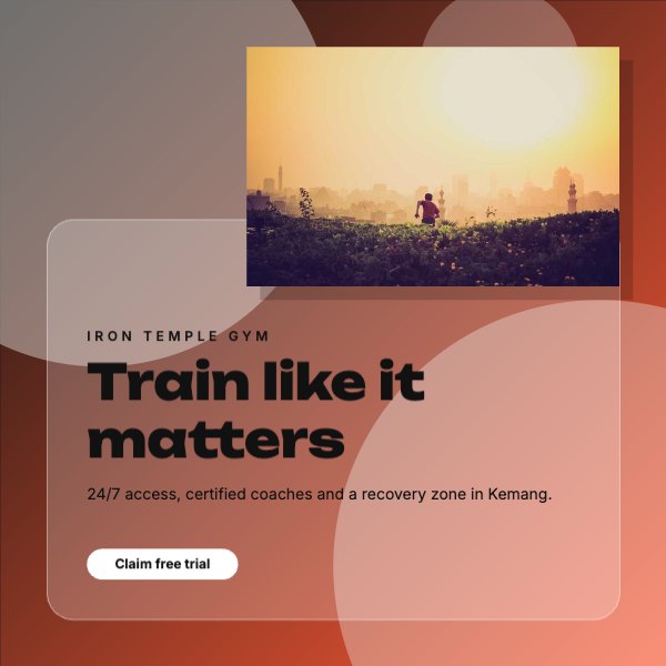 Train like it matters Instagram Post