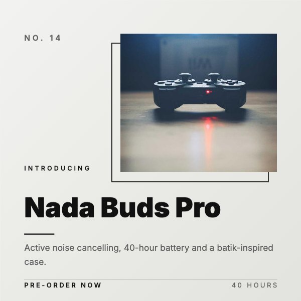 Nada Buds Pro Instagram Post