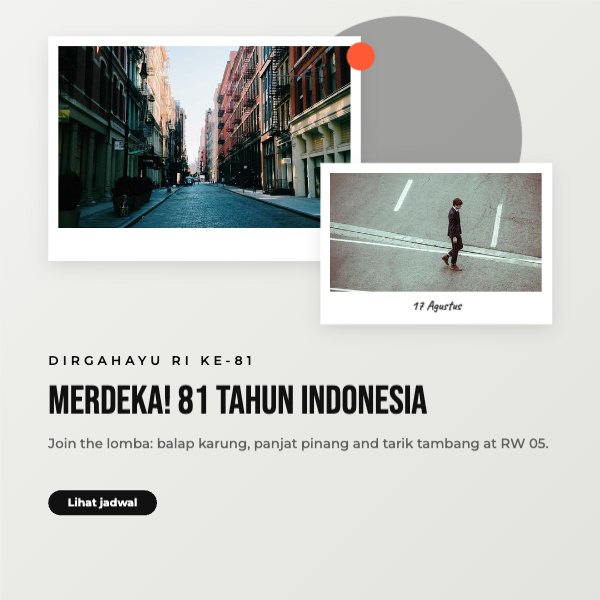 Merdeka! 81 tahun Indonesia Instagram Post