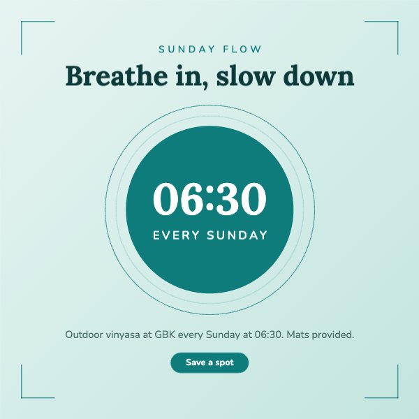 Breathe in, slow down Instagram Post