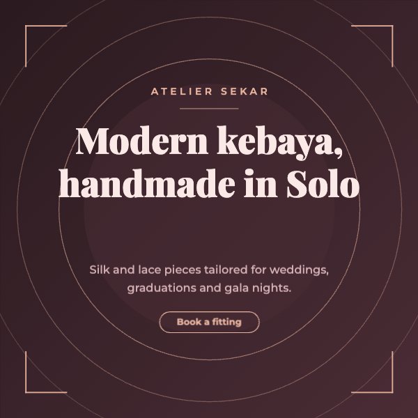 Modern kebaya, handmade in Solo Instagram Post