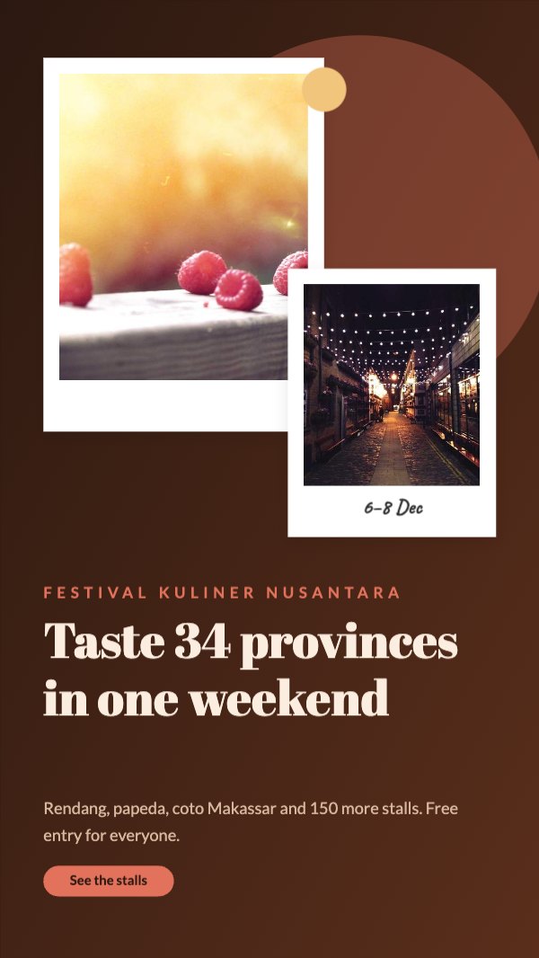 Taste 34 provinces in one weekend Instagram Story