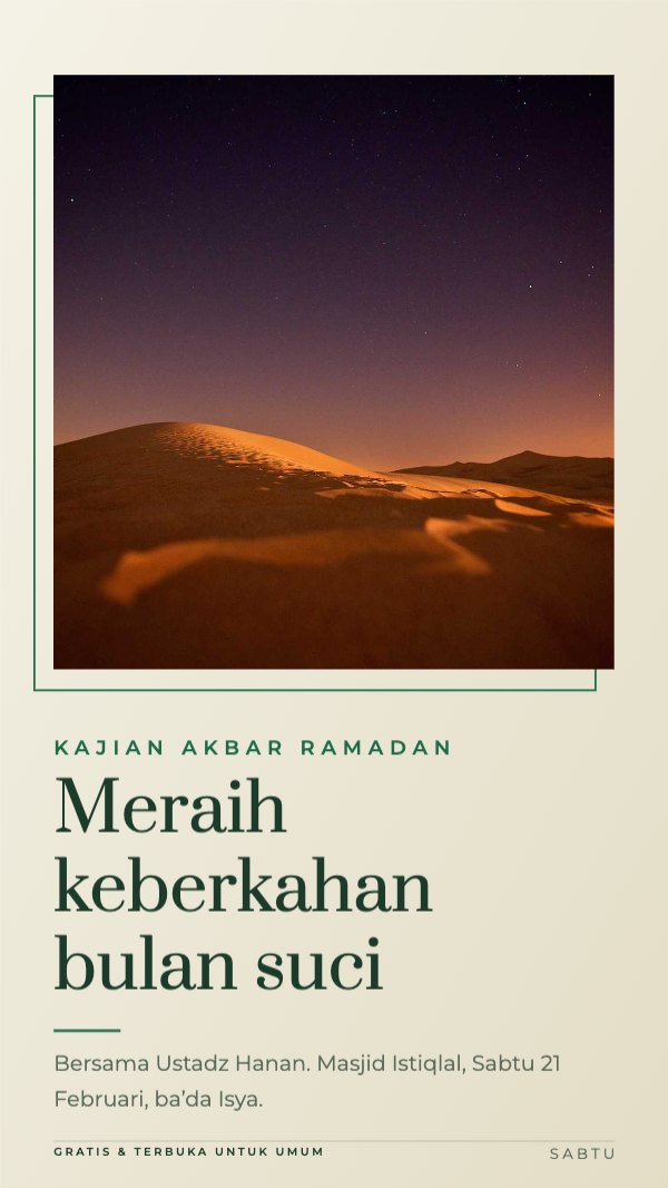 Meraih keberkahan bulan suci Instagram Story
