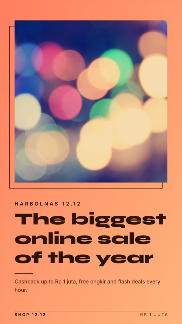 The biggest online sale of the year Instagram Story