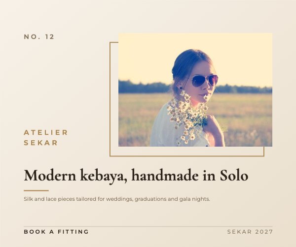 Modern kebaya, handmade in Solo Facebook Post