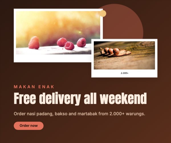 Free delivery all weekend Facebook Post
