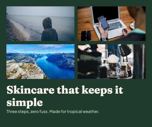 Skincare that keeps it simple Facebook Post
