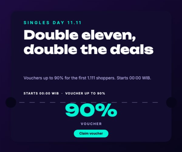 Double eleven, double the deals Facebook Post