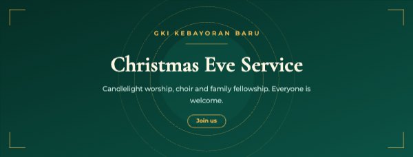 Christmas Eve Service Facebook Cover