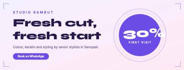 Fresh cut, fresh start Facebook Cover