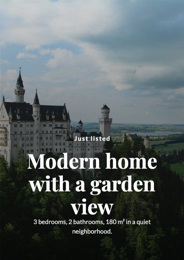 Modern home with a garden view Flyer