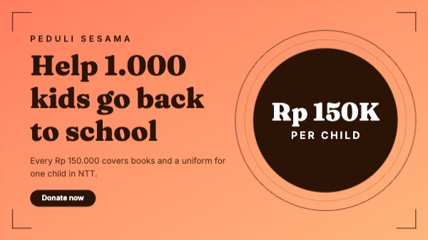 Help 1.000 kids go back to school YouTube Thumbnail