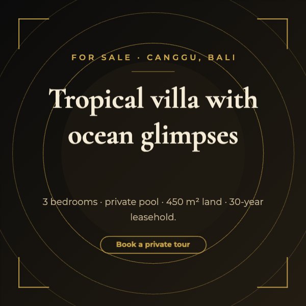 Tropical villa with ocean glimpses LinkedIn Post