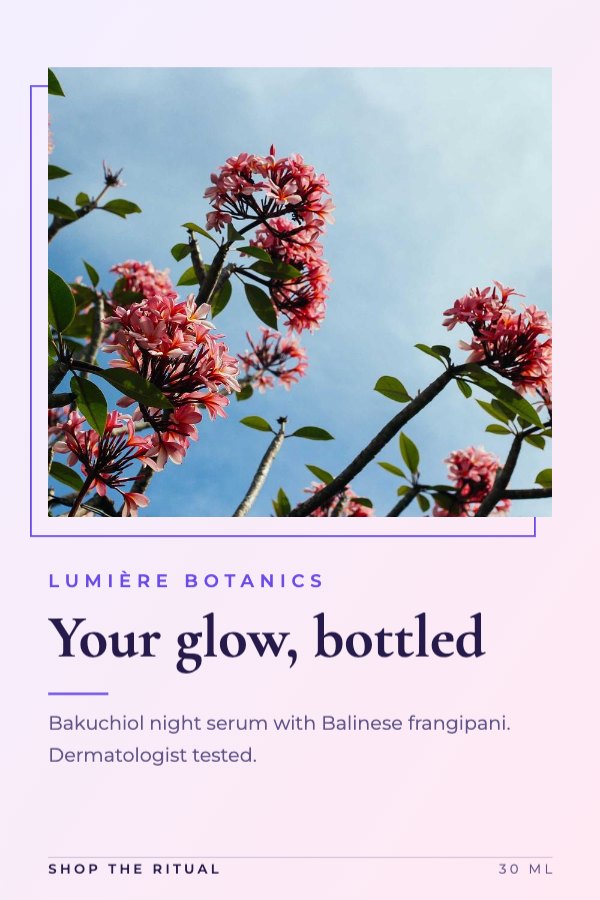 Your glow, bottled Pinterest Pin