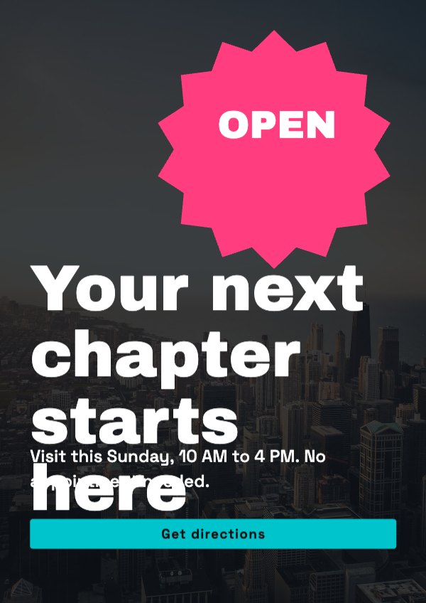 Your next chapter starts here Poster