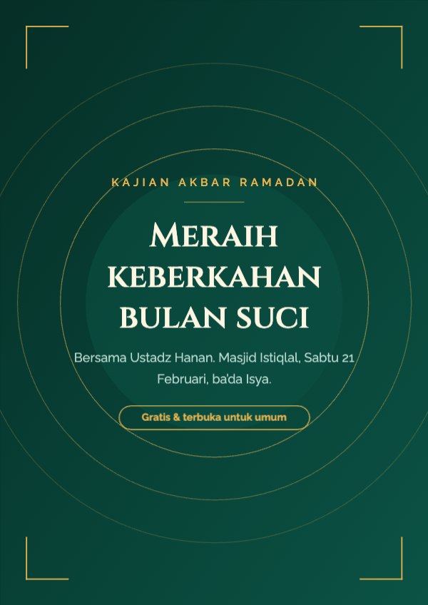 Meraih keberkahan bulan suci Poster