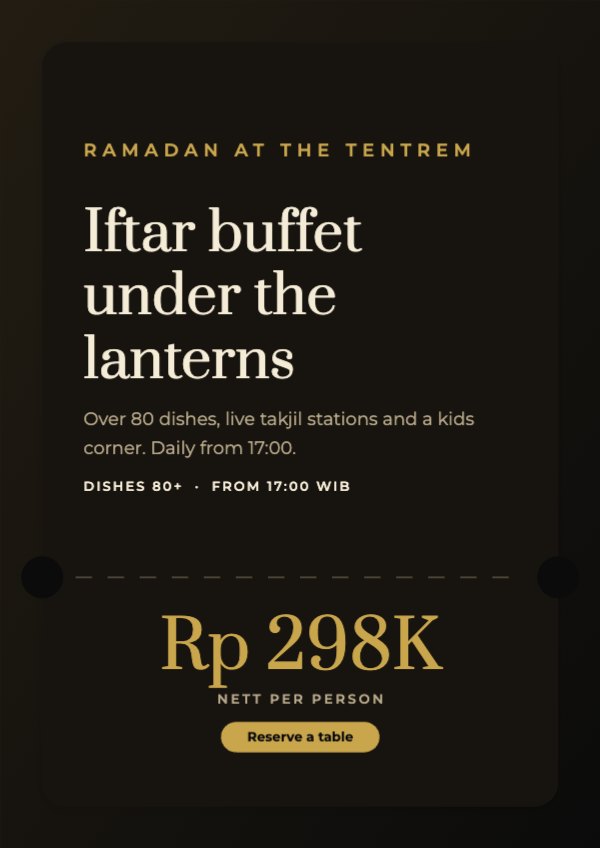Iftar buffet under the lanterns Poster