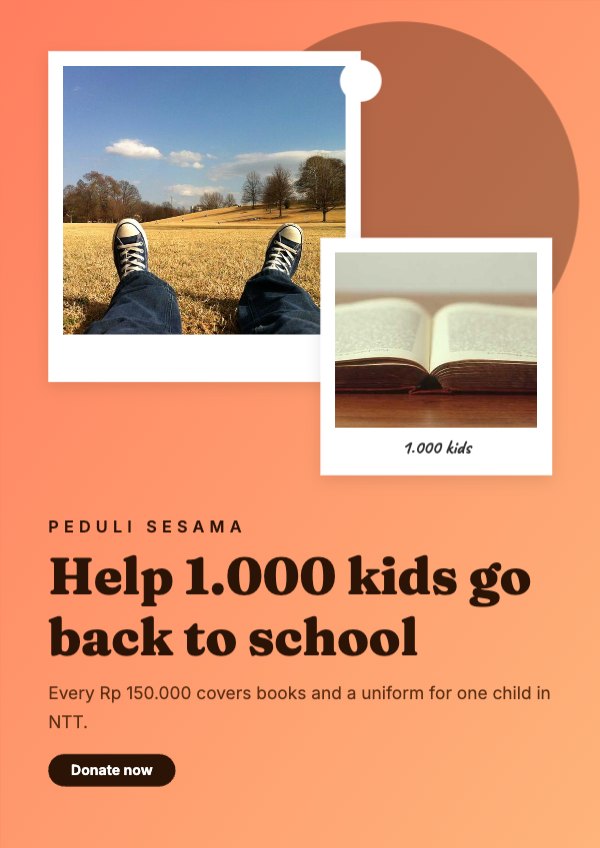 Help 1.000 kids go back to school Poster