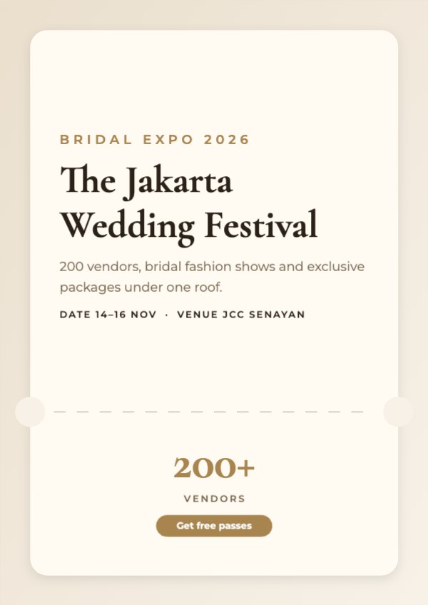 The Jakarta Wedding Festival Poster