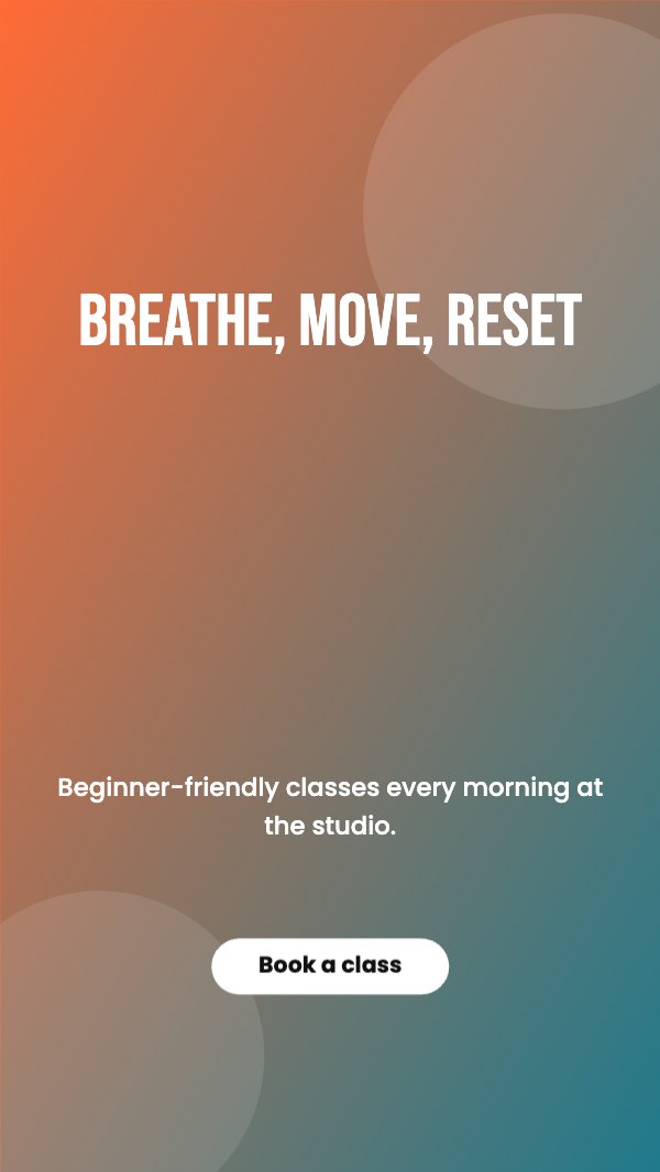 Breathe, move, reset Story